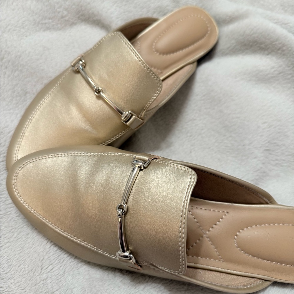Rachel Zoe Gold Mules